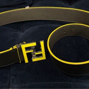 Fendi Black and Yellow Belt